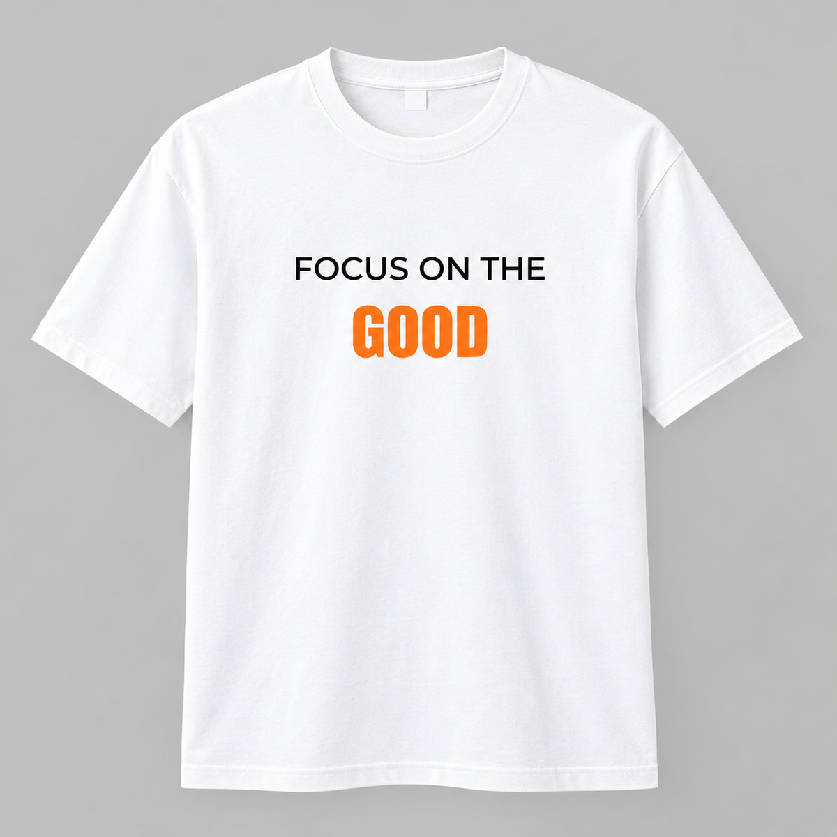 Focus on the Good Printed Oversized T-Shirt – Black & White