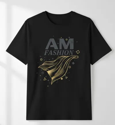 AM FASHION – Exclusive Golden Wave Graphic Premium T-Shirt