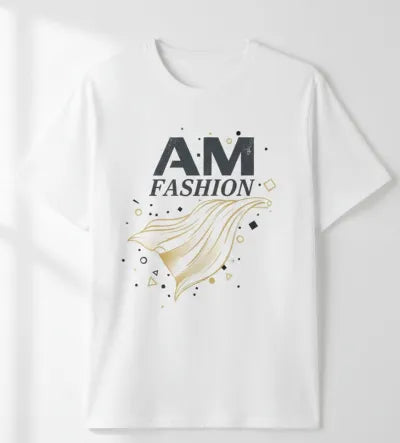 AM FASHION – Exclusive Golden Wave Graphic Premium T-Shirt